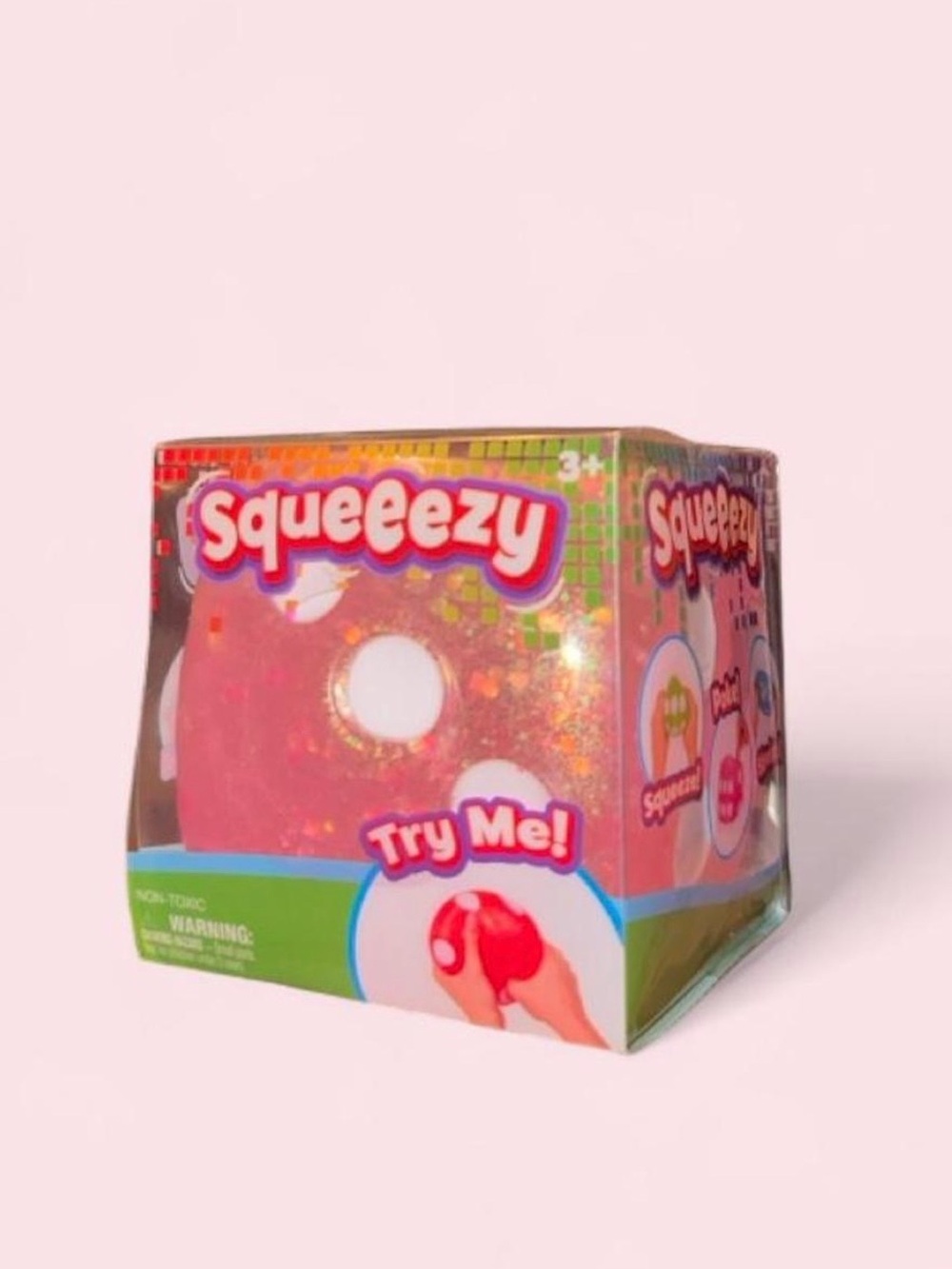 Squishy Glitter Dice - Pink